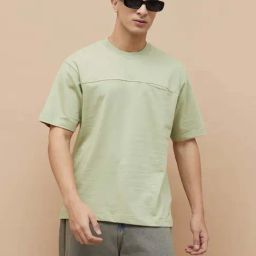 Fame Forever By Lifestyle Green Cotton Regular Fit T-Shirts-image-20
