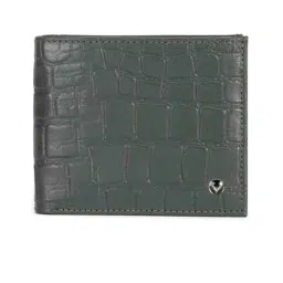 Allen Solly Dark Olive Textured Leather Bi-Fold Wallet for Men-image-38