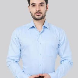 Raymond Blue Cotton Slim Fit Shirt-image-54