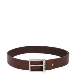 Van Heusen Brown Leather Solid Waist Belt for Men-image-17