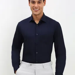 Allen Solly Men Spread Collar Solid Cotton Slim Fit Formal Shirt-image-14