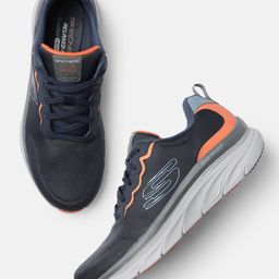 Skechers Men Navy Blue D'Lux Walker Scrambler Sneakers-image-64