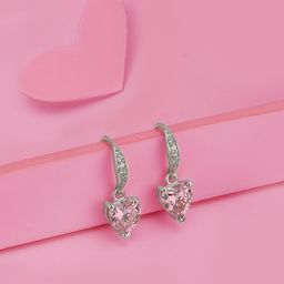 Carlton London Heart Shaped Drop Earrings-24