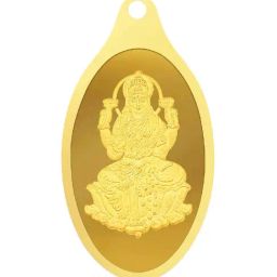 Kisna Diamond & Gold Jewellery 24kt (999) 2gm Yellow Gold Laxmi Coin Pendant-image-59