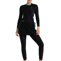 Speedo Black Regular Fit Printed Swimsuit-image-48