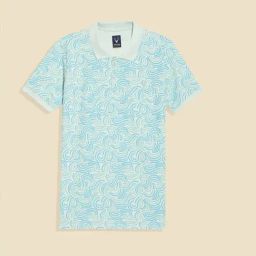 Allen Solly Boys Blue Cotton Printed Polo T-Shirt-picture-41