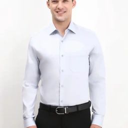 Allen Solly Blue Cotton Regular Fit Shirt-picture-15