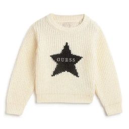 Guess Cream Printed Round Neck Sweater-image-82