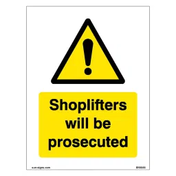 SUNSIGNS Shoplifters Will Be Prosecuted Signages Size 150x100 mm HP Print + Vinyl + ACP Sheet, SN0046-image-79