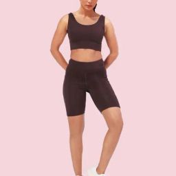Enamor Brown Sports Shorts-image-0