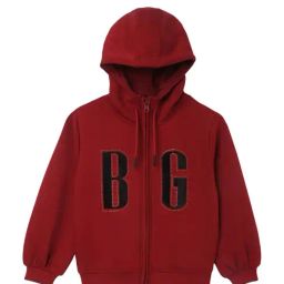 Blue Giraffe Kids Red Printed Full Sleeves Hoodie-image-53