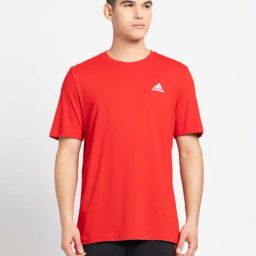 Adidas Red 100% Cotton Regular PrintedT-Shirt-image-24