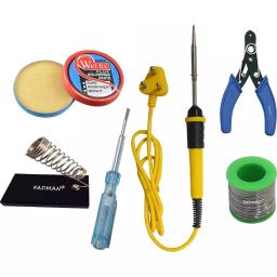 Fadman 6 In 1 Soldering Iron Kit Copper, Iron & Nickle Corded 25 W with Tester, Solder Wire-3