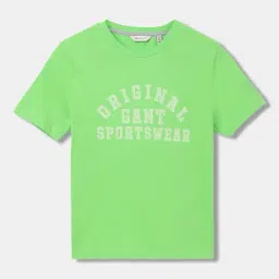 Gant Kids Green Cotton Printed T-Shirt-picture-39