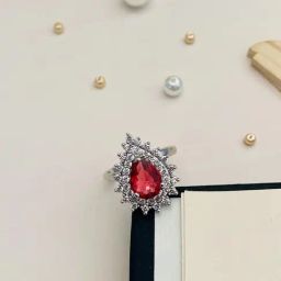 Abdesigns Exquisite Silver Plated American Diamond Ring-27