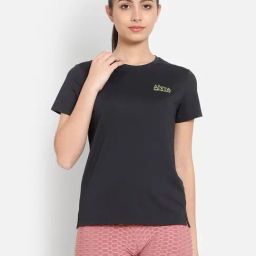 Anta Black Regular Fit Sports T-Shirt-image-10