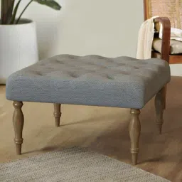 Chumbak Bangalore Grey Sheesham Wood English Ottoman-image-16