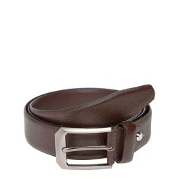Teakwood Leathers Brown Textured Leather Narrow Belt-picture-7