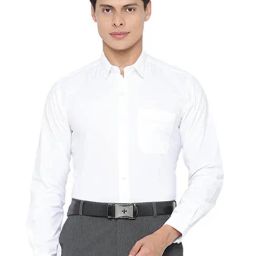 Ramraj Pearl White Cotton Slim Fit Shirt-image-99