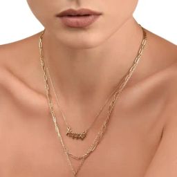 Zaveri Pearls Gold Tone 3 Layers B Happy Contemporary Necklace Chain & Earring Set-ZPFK11520-image-47