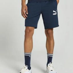 Puma T7 ICONIC Club Navy Cotton Regular Fit Sports Shorts-image-76