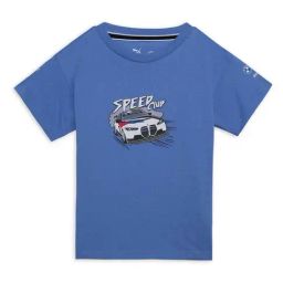 Puma Kids Blue Cotton Printed T-Shirt-image-77