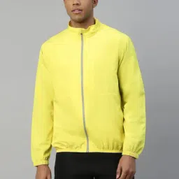 Dida Yellow Polyster Regular Fit Sports Jacket-picture-10