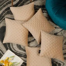Hosta Homes Cream Velvet Embroidered Cushion Covers-39