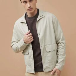 Code By Lifestyle Beige Cotton Regular Fit Jacket-picture-41