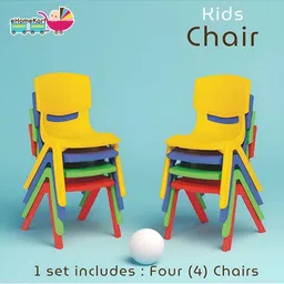 Ehomekart Kids 4 Pieces Sturdy Chairs With Strong Backrest-image-3
