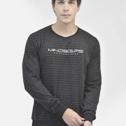 Crimsoune Club Black Regular Fit Checks Sweatshirt-picture-24