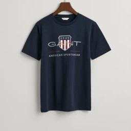 Gant Boys Blue Cotton Printed T-Shirt-image-31