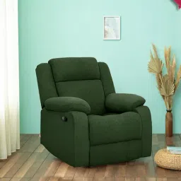 Duroflex Avalon Green Wood E - Motorized Electric Powered Single Seater Recliner with USB Port-image-37