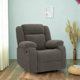 Duroflex Avalon Grey Wood E - Motorized Electric Powered Single Seater Recliner with USB Port-image-91