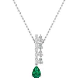SHINE ETERNAL Lab Grown Diamond 14k (585) White Gold Pendant for Women-image-75