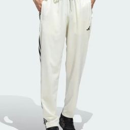 Adidas White Regular Fit Striped Sports Trackpants-image-56