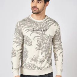 People By Pantaloons Off White Regular Fit Floral Print Sweatshirt-image-93