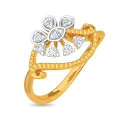 Kisna Diamond & Gold Jewellery Wane 14k (585) Diamond & Gold Ring For Women-image-12