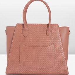 Allen Solly Geometric Textured Structured Handheld Bag image 4