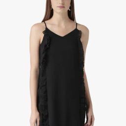 DODO & MOA Black Slim Fit A Line Dress-image-48