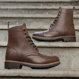 Red Tape Men's Dark Brown Derby Boots-image-5
