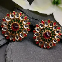 Fida Multicoloured Circular Studs-54