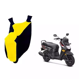 Auto Pearl Waterproof Two Wheeler Cover For Honda CLIQ (Yellow & Blue)-image-26