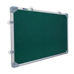 EDUWAY Small Pin Up Board 30x61 cm Green with 20 Push Up Pins-30