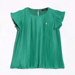 Allen Solly Girls Green Cotton Striped Top-image-20