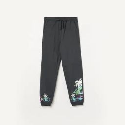Fame Forever by Lifestyle Kids Charcoal Printed Regular Fit Trackpants-image-78