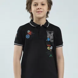 Monte Carlo Boys Printed Polo Collar Applique T-shirt-picture-15