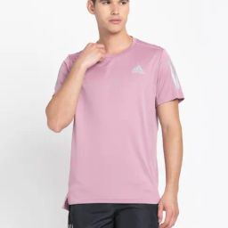 Adidas Pink Regular Fit Sports T-Shirt-image-51