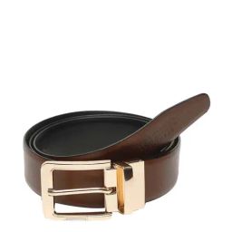 teakwood leathers Men Brown & Black Textured Genuine Leather Reversible Belt-picture-11
