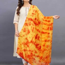 APNISHA Yellow & Red Printed Dupatta-image-27